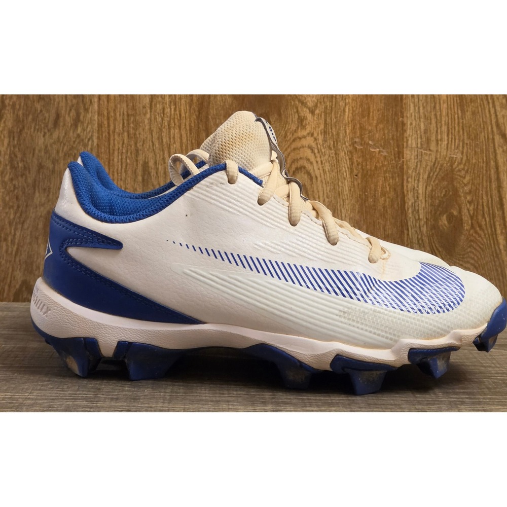 Nike Diamond Clutch Baseball Cleats Youth Size 4.5Y White Blue